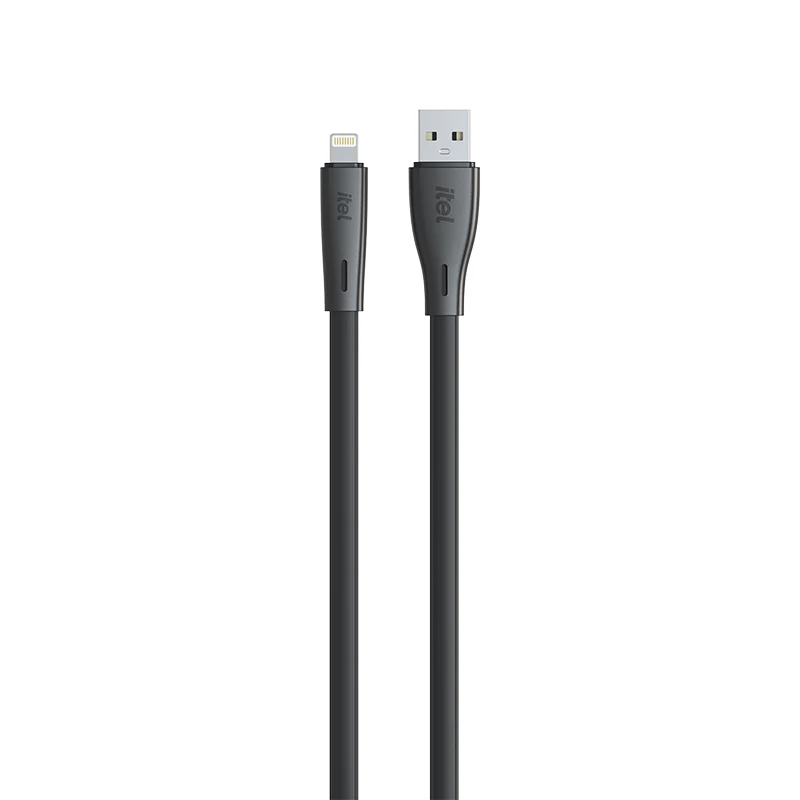 01_Black Datacable Lightning L21J Round 2.1A (5 Colours) - Image 1